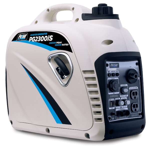 Pulsar Portable Generator, Gasoline, 1,800 W Rated, 2,300 W Surge, Recoil Start, 120V AC, 13.3 A PG2300iS - main